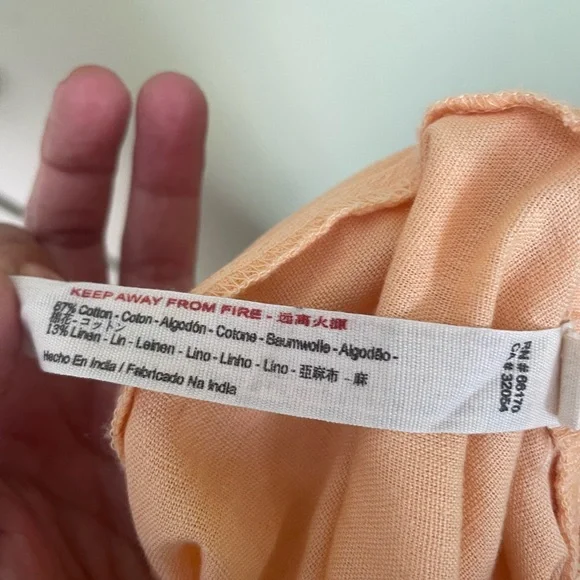 NWT Free People Off-Shoulder Nalani Jumpsuit in Light Orange Sz S - Picture 11 of 12